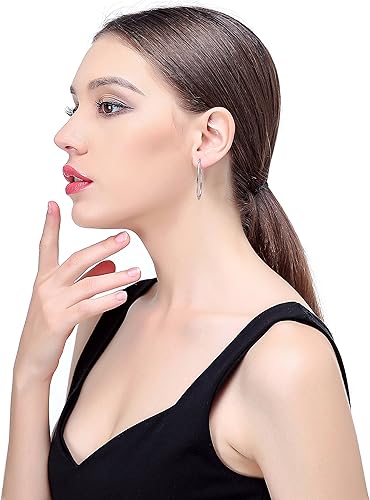Miniatura 7 de Jstyle 4 Pairs a Set Stainless Steel Teardrop Hoop Earrings for Womens