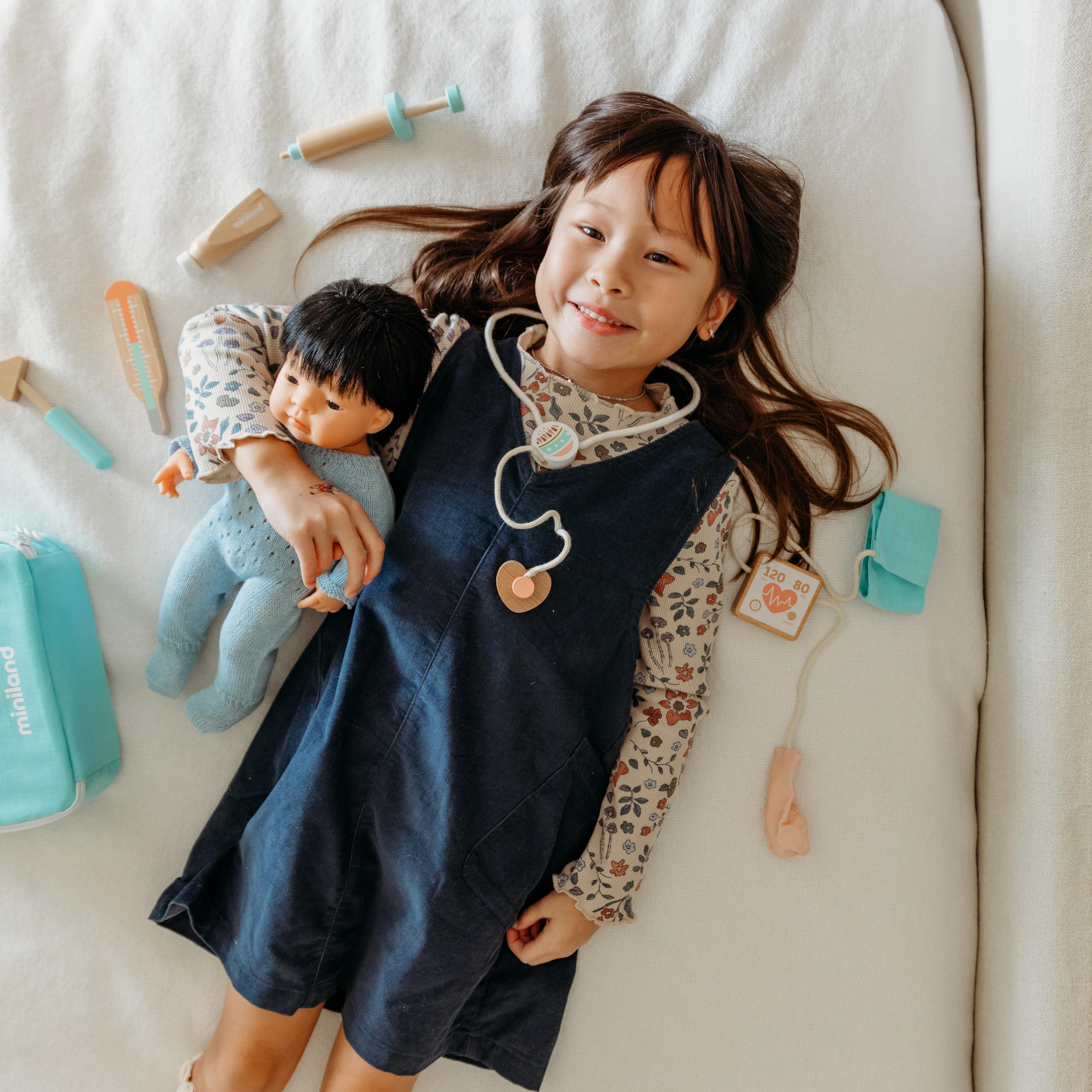 Miniland Doll 15 3/4'' Newborn Asian Girl - Made In Spain, Anatomically Correct, Quality - View #9