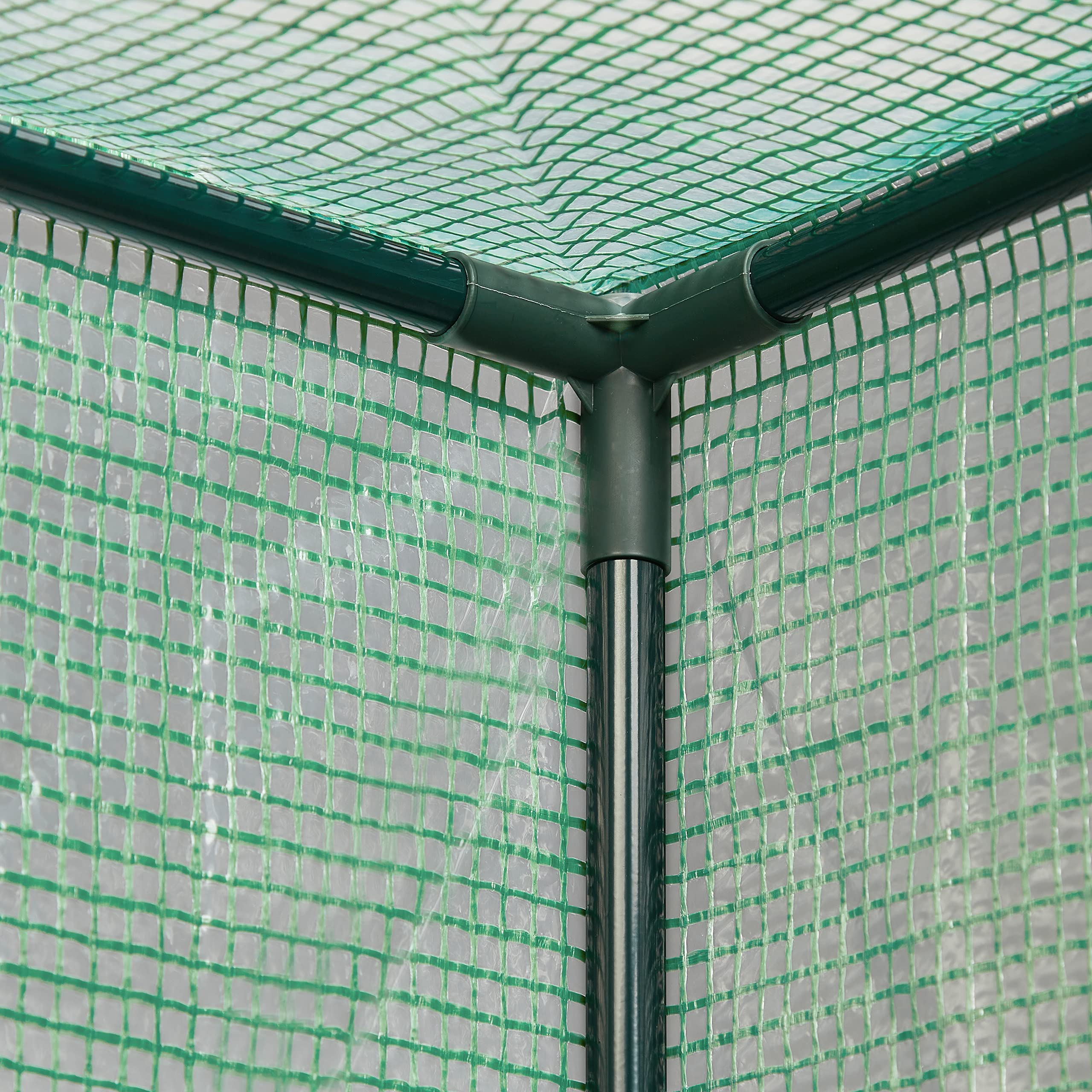 Relaxdays Serra per Pomodori, Giardino, Balcone, Telo Orto Trasparente, HLP 150x100x50 cm, Acciaio e PVC, Verde