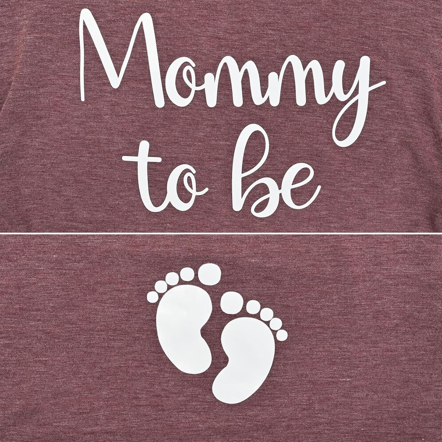 DEBELLY Maternity Shirts Short Sleeve Tops Black Shirts Footprints Pregnancy Ruched Sides Casual Shirt - Image 5