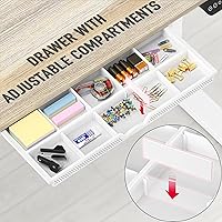 Vista 41 de SHW - Escritorio de pie eléctrico de altura regulable con memoria - 48 x 24 pulgadas, marrón rústico