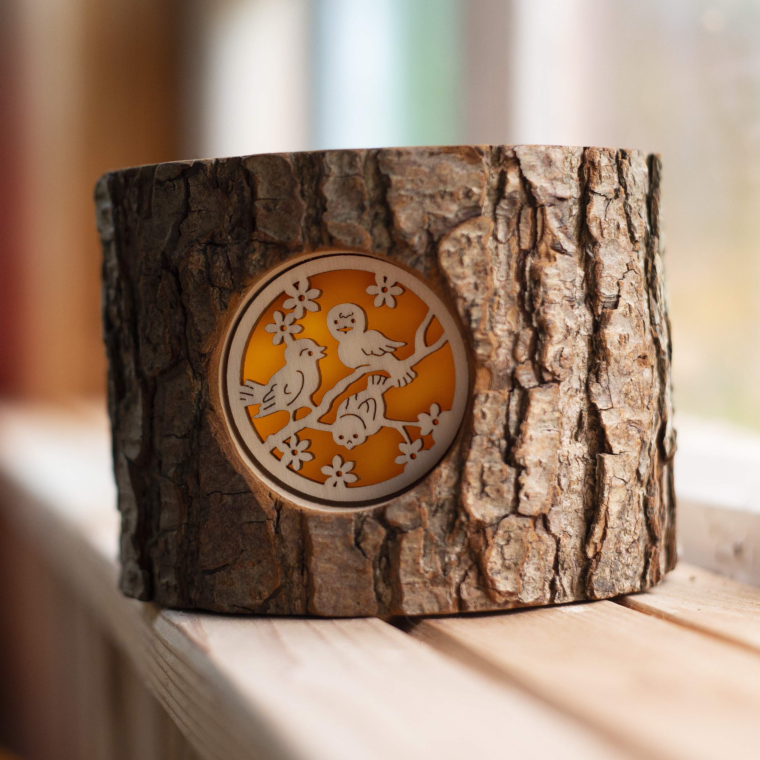 Amazon.co.jp: Forest Decor 木製ティーライトキャンドルホルダー