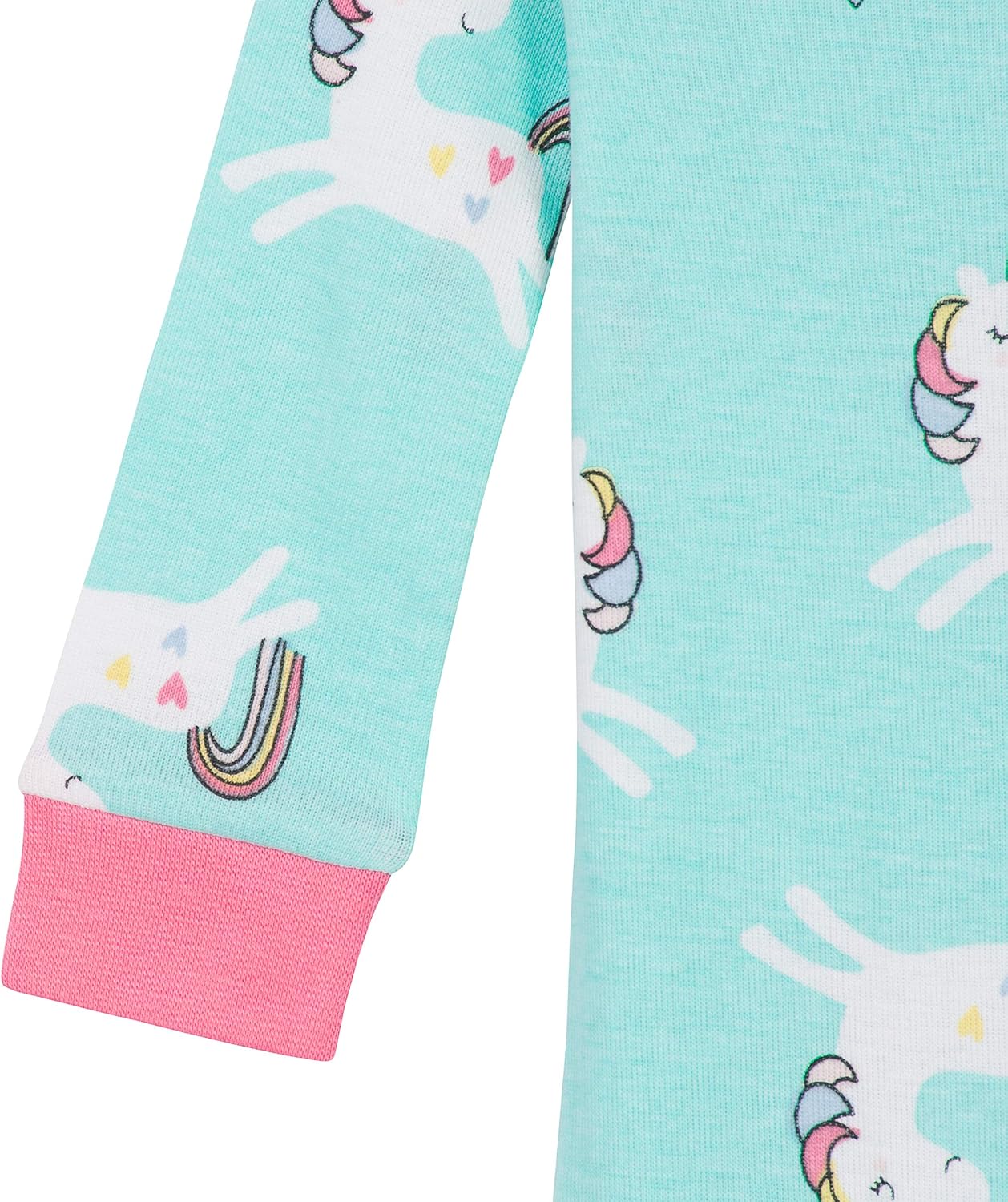 Gerber Baby Girls 2-Pack Footed Pajamas, Unicorns Pink, 6 Months - Image 7