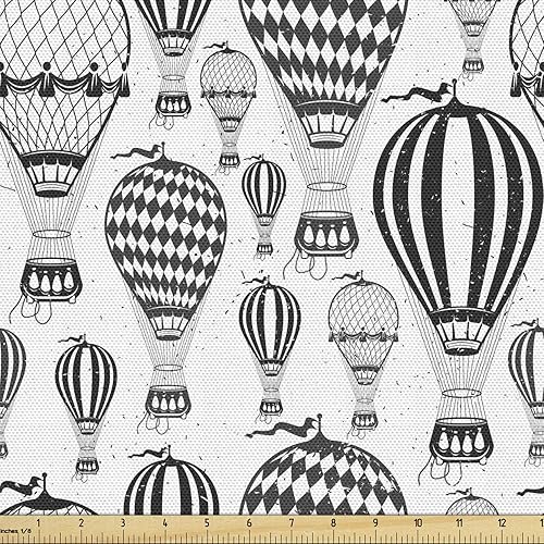 Miniatura 15 de Ambesonne - Tela de helado por The Yard, deliciosos alimentos fríos de verano en conos estilo Kawaii patrón ilustrado, tela decorativa