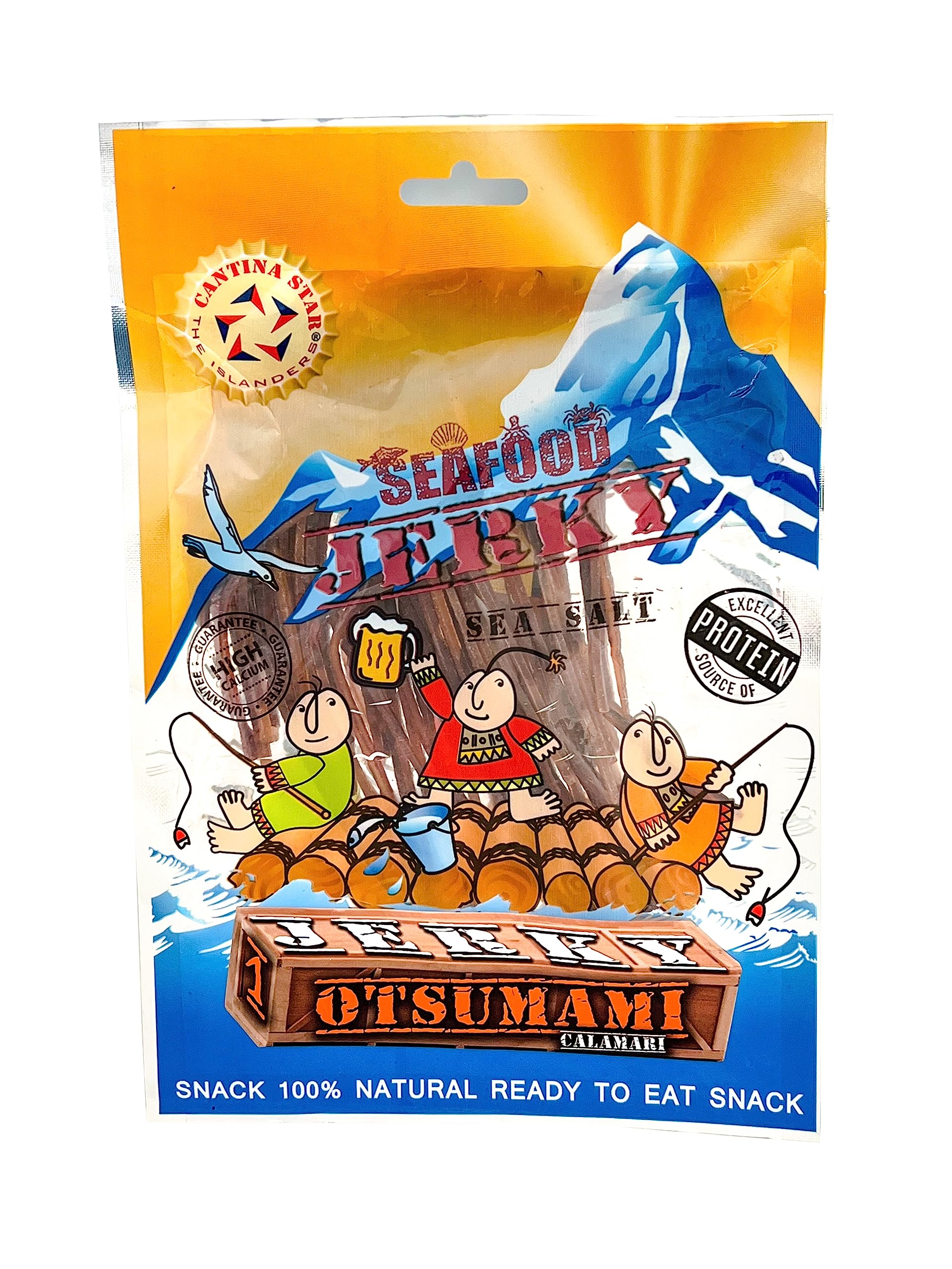 CANTINA STAR | Calamari Jerky (Dried Calamari) | OTSUMAMI | 2.8 oz - All Natural & Wild Caught