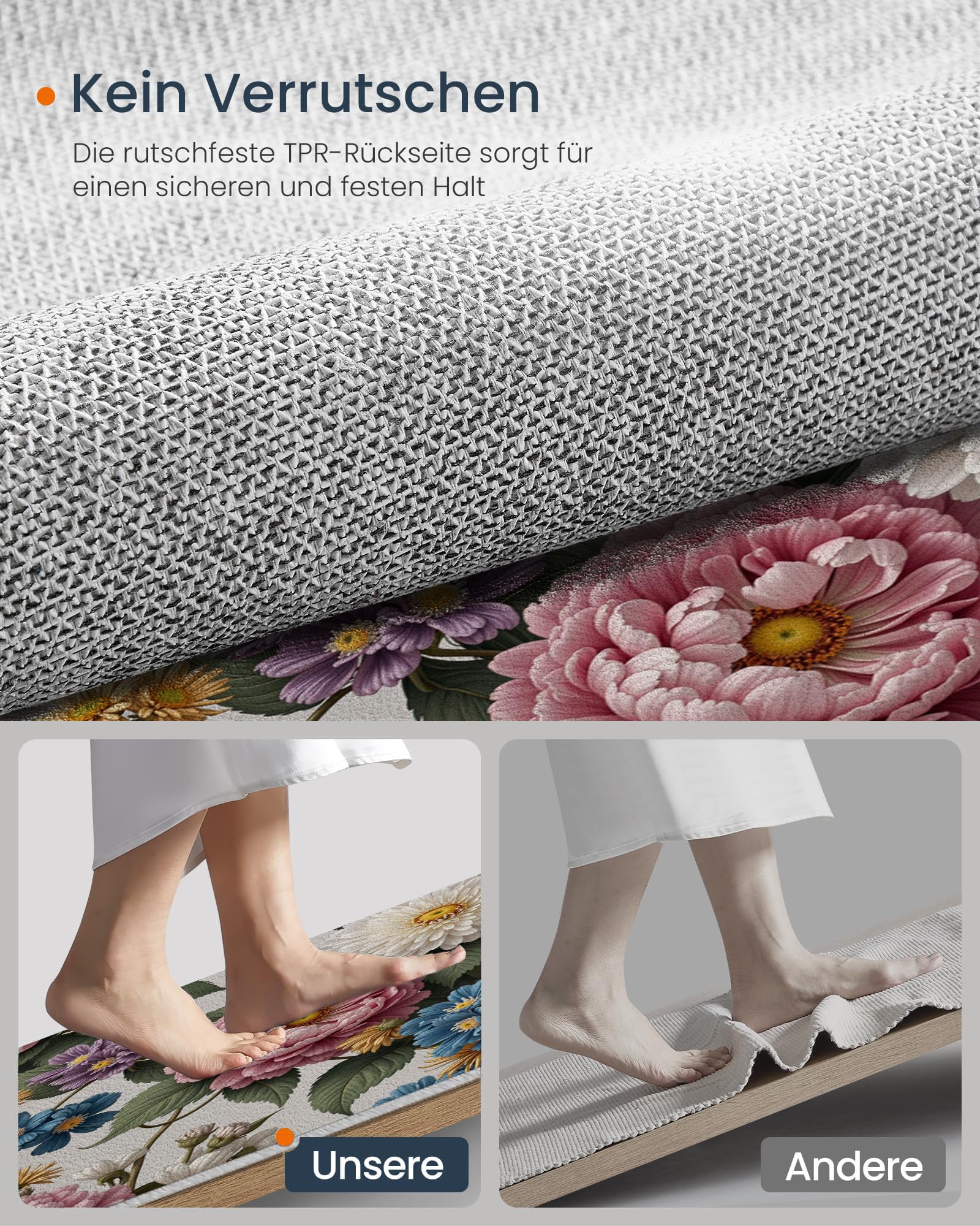 Tappeto rotondo Bouquet Peonie per soggiorno,lavabile in lavatrice,antiscivolo, a pelo basso e non perde pelo,Giardino Stile Classico Dipinto Olio per soggiorno,camera da letto,salotto,Ø 120 cm, Rosa