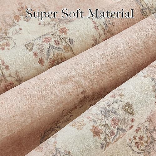 Vista 66 de StangH Alfombra para sala de estar, 5 x 7 pies, lavable, antideslizante, de lana sintética, alfombra de baño de pelo bajo, resistente, vintage