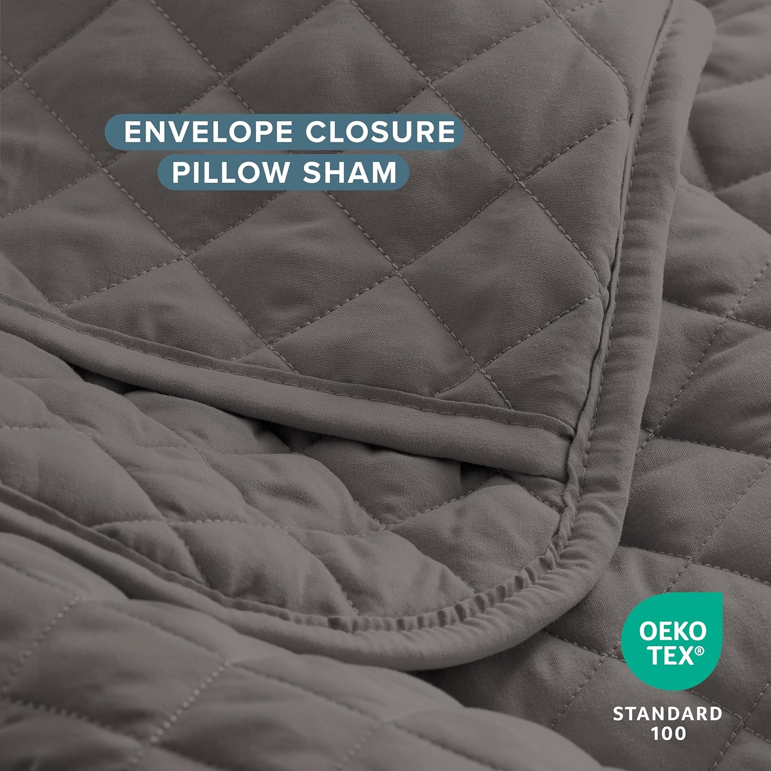 Bare Home Coverlet Set - Twin/Twin Extra Long - Lightweight Bed Decor - Comforter Alternative - All-Season Quilted Bedspread (Twin/Twin XL, Grey) - Image 5