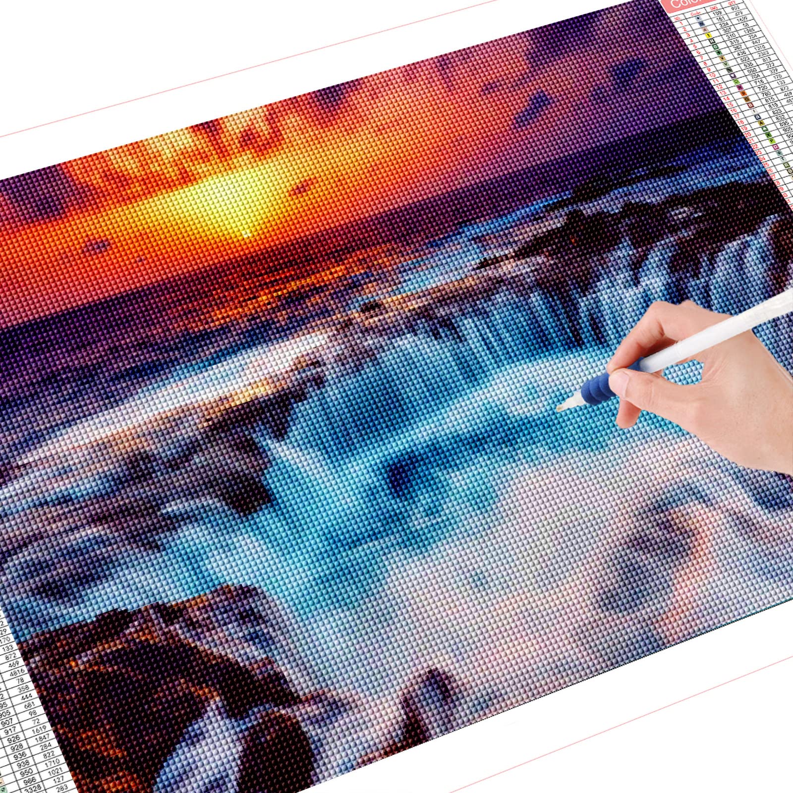 Diamond Painting Groß 90x30cm Obst Motiv - 5D Rundbohrer Set Für Erwachsene