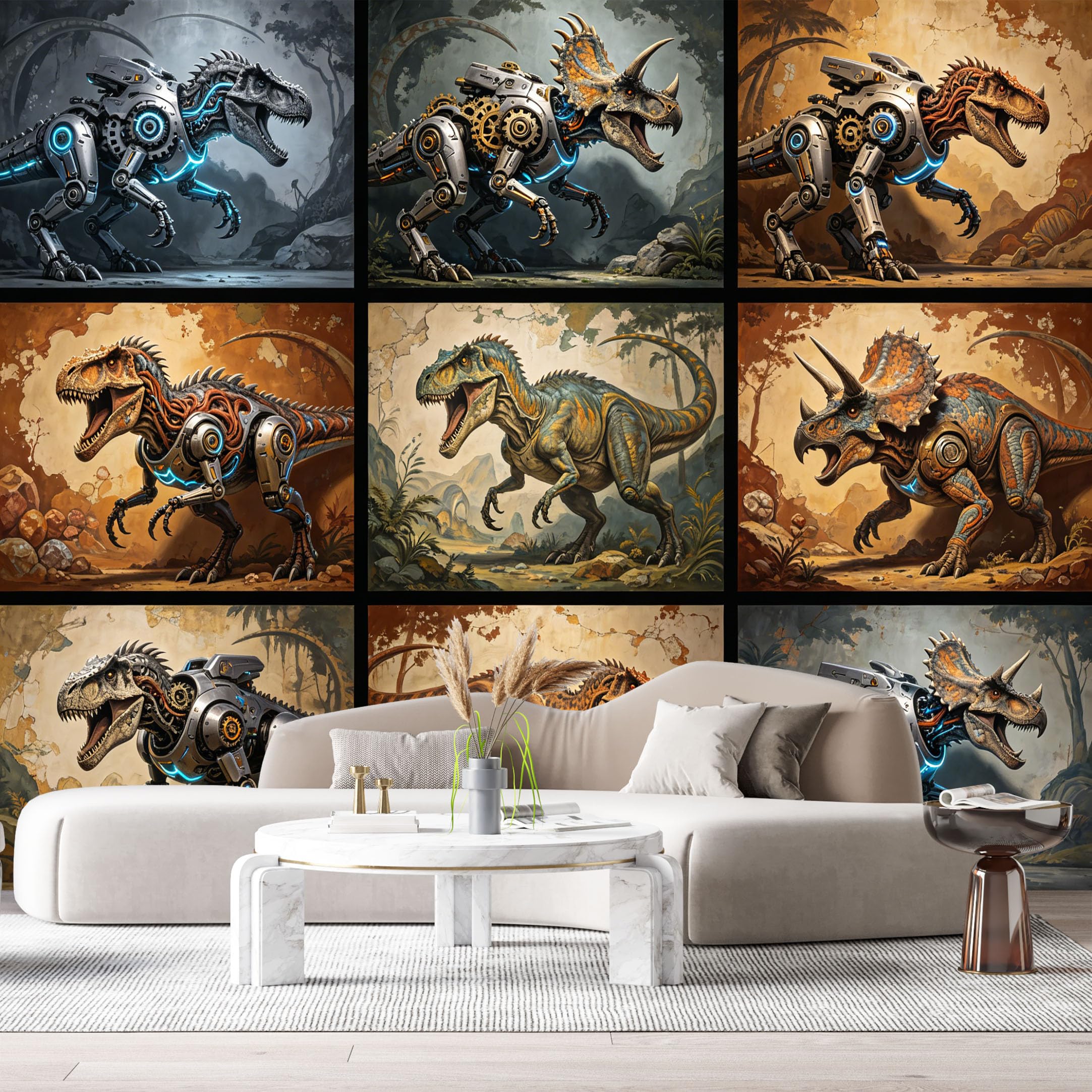 Custom Size Wall Mural Beast Mech Robot Science Fiction Industrial Style 3D Textured SelfAdhesive Art Prints Removable Large Wallpaper Esports Room Game Room Tenant Room Studio