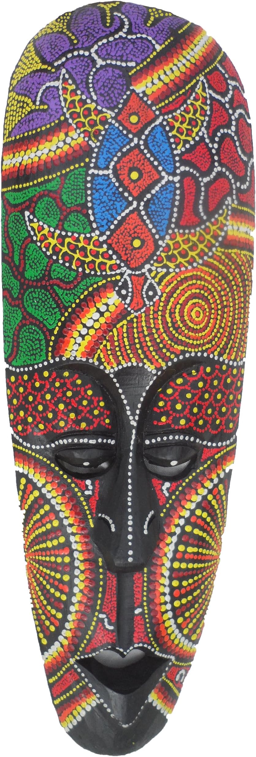 African mask,woodcarving,wall hanging.Painted in traditional style