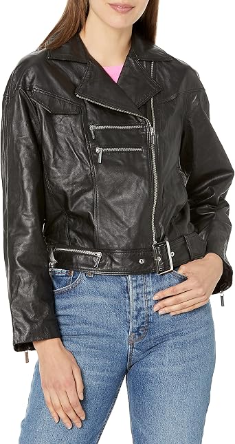 Sheep Leather Moto Jacket at Amazon 