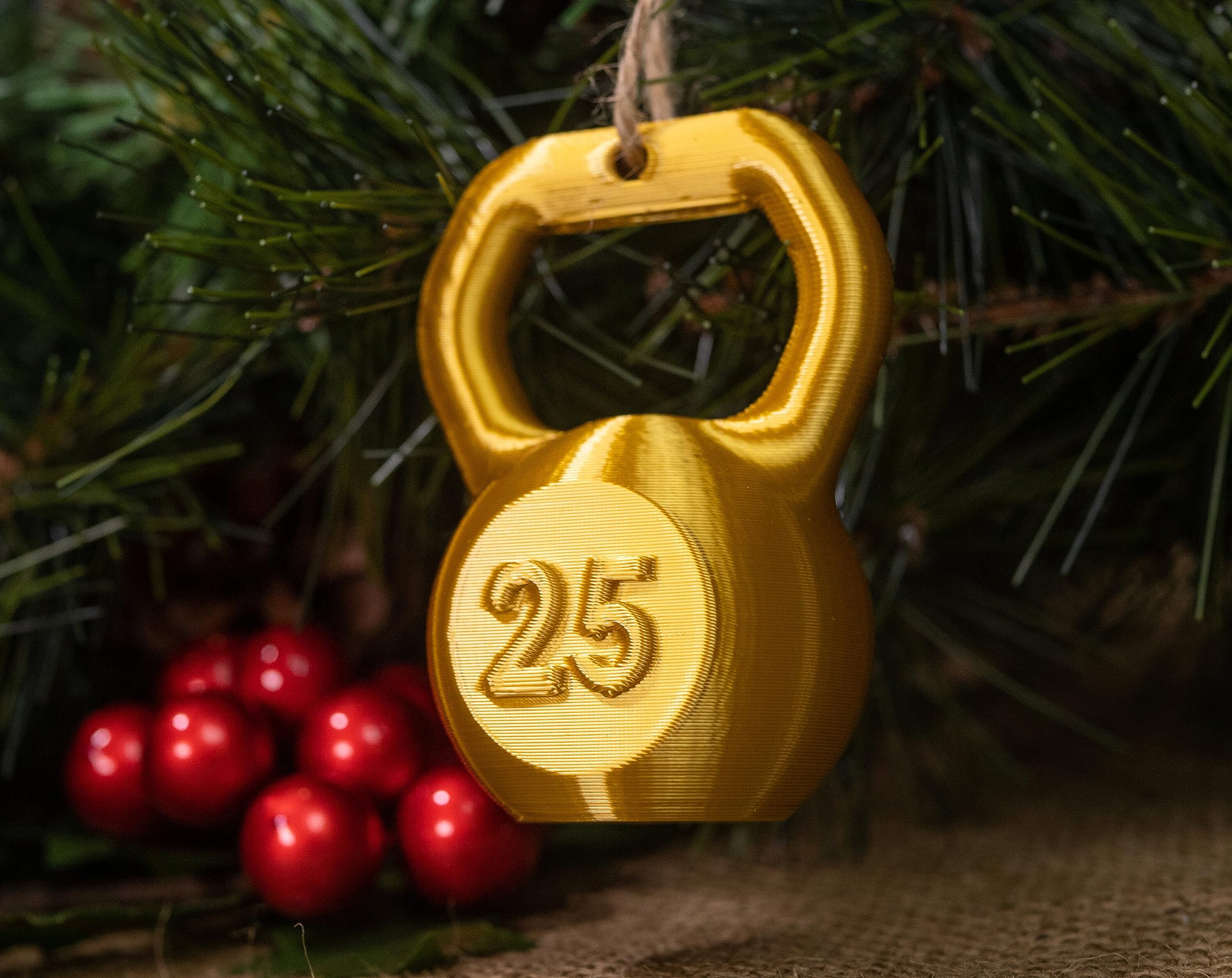 Kettlebell Ornament - Gold