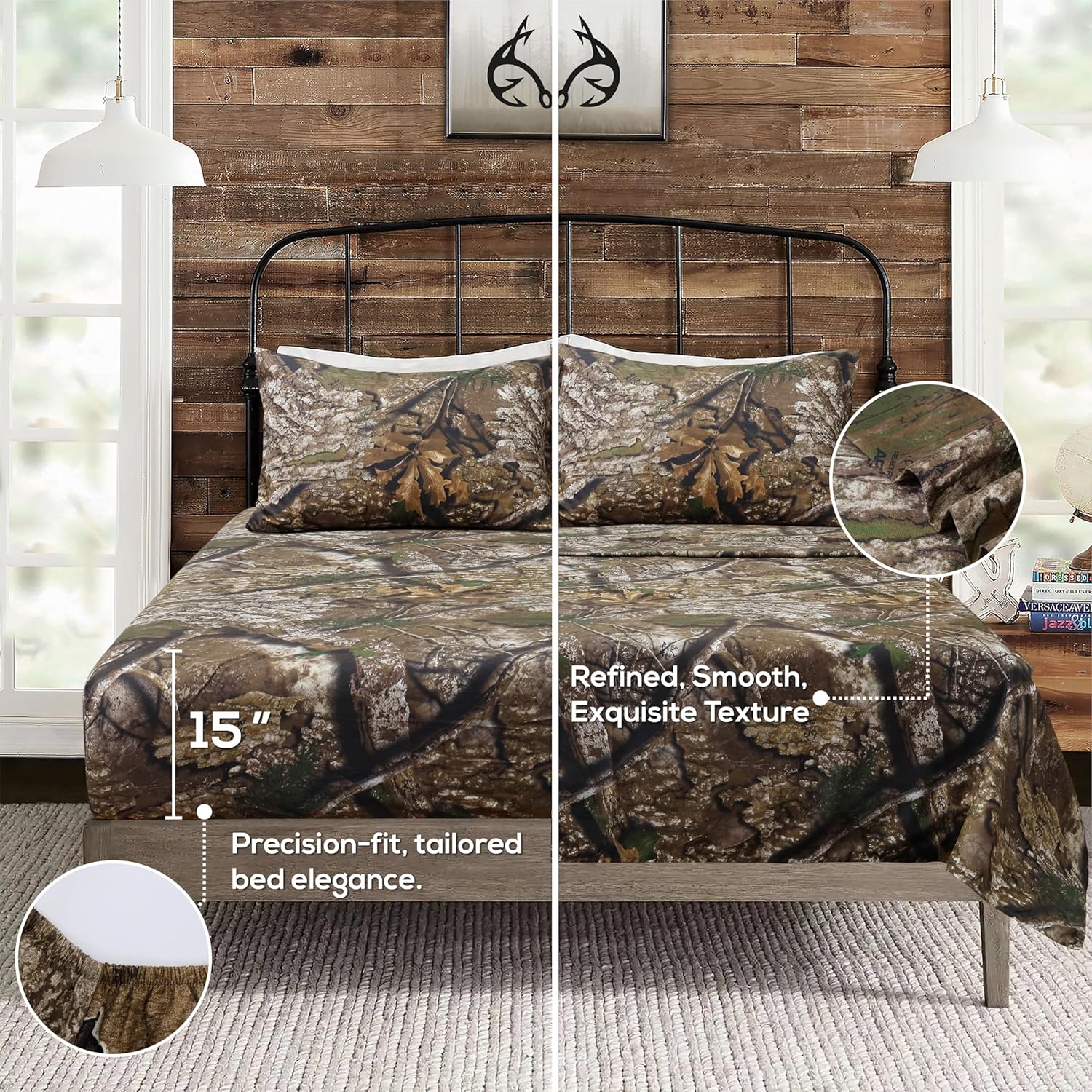 VISI-ONE RealTree Camo Sheet Set – Microfiber 15" Deep Pocket