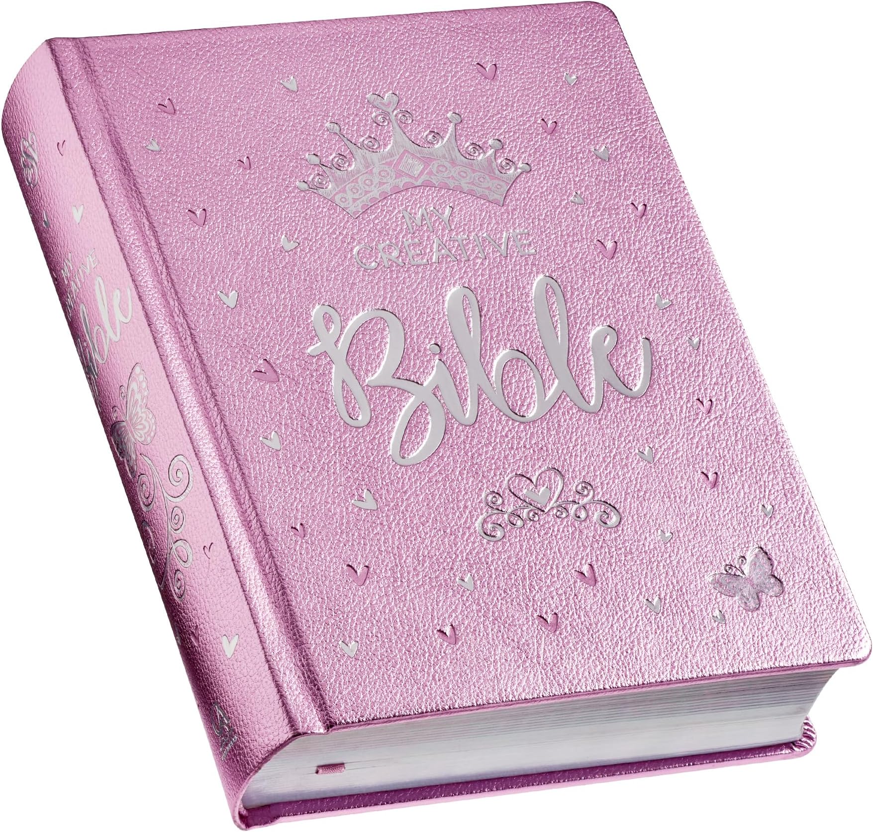 ESV My Creative Bible for Girls Faux Leather Hc, Pink Glitter