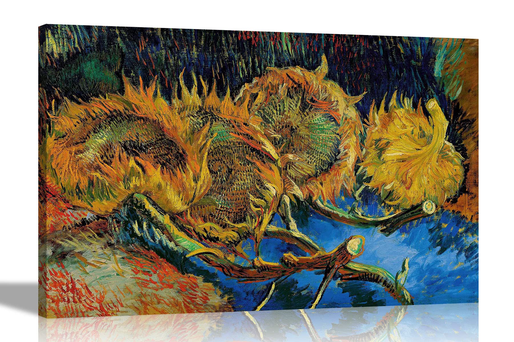Artley Prints Four Withered Sunflowers By Vincent Van Gogh Canvas Pictures | Framed Floral Abstract Prints | Botanical Artwork Home Decor 101 X 76Cm (40 X 30 Inches)