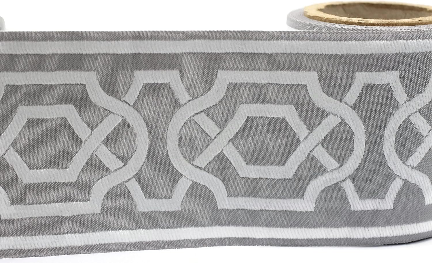 3.8 Yards Spool 3.9" Geometric Drapery Trim Jacquard Ribbon for Your Drapes Curtains Drapery Banding Trim Tape V5 173