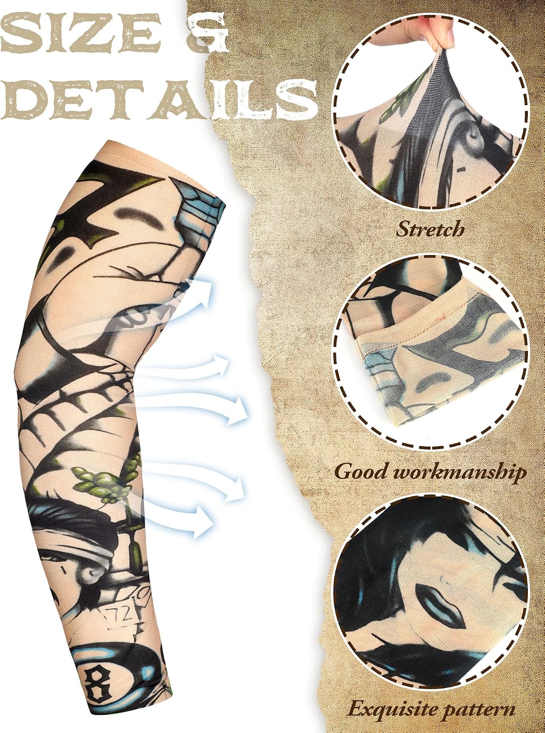 Geyoga 12 Pcs Tattoo Sleeves Men image 5