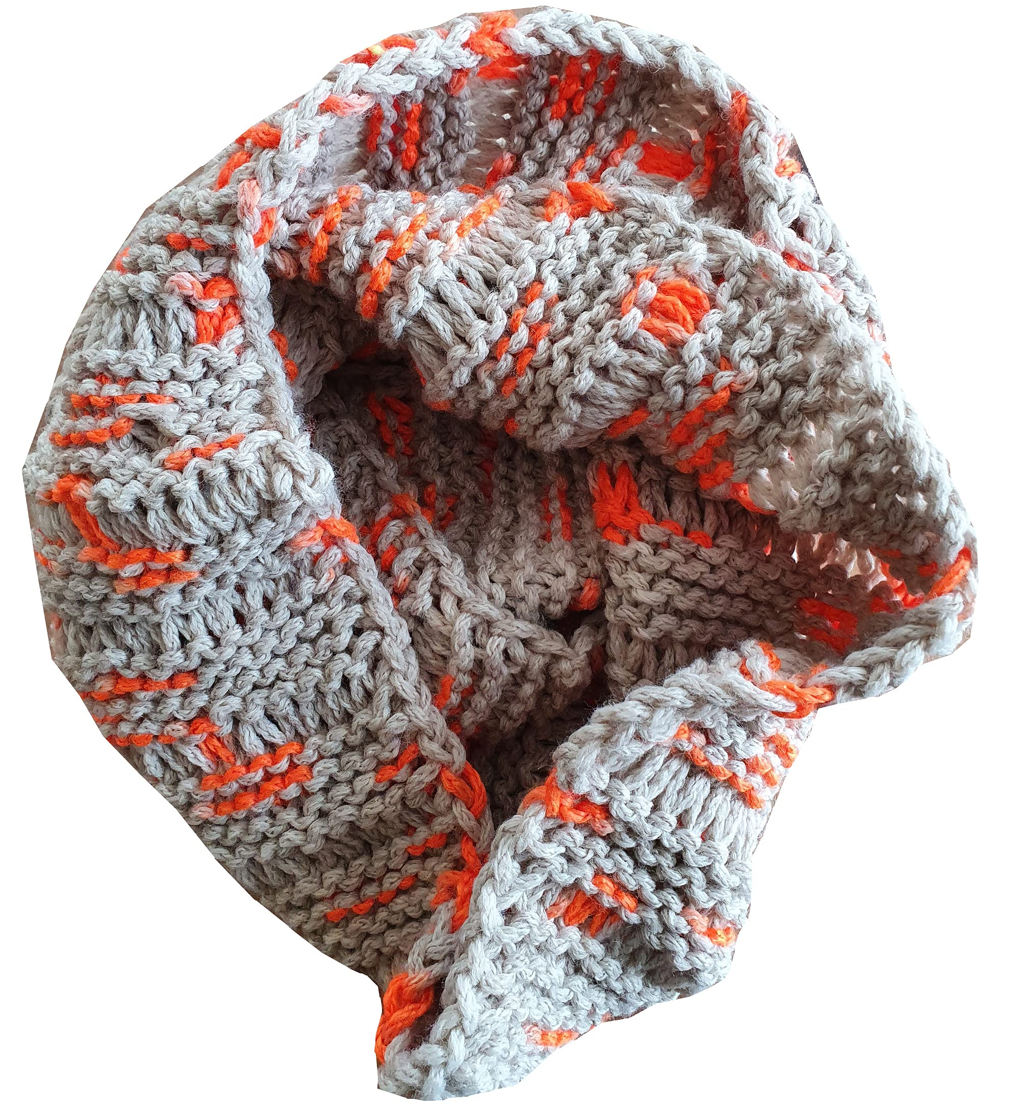 Wollschal Loop XXL ca. 140 cm lang Schal handgestrickt mel.Schlauchschal Loopschal Rundschal Schlauchtuch gestrickt