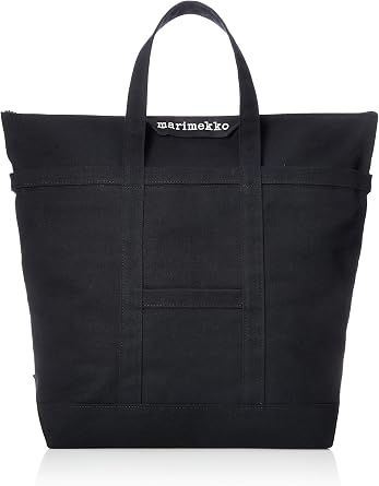 Marimekko 040865 UUSI MATKURI Tote Bag, Cotton, Can Store a PC, Black