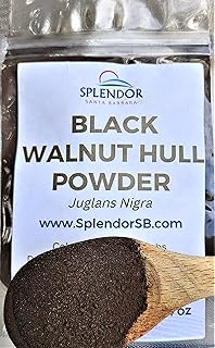 Splendor Black Walnut Hull Powder Natural Colorant- 4(oz) for Soap Making, Cosmetic Making and Fabric Dye