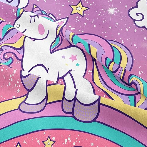 Miniatura 6 de Tailor Shop Juego de ropa de cama de unicornio para niñas y niños, juego de edredón de tamaño individual para niñas, juego de edredón de unicornio