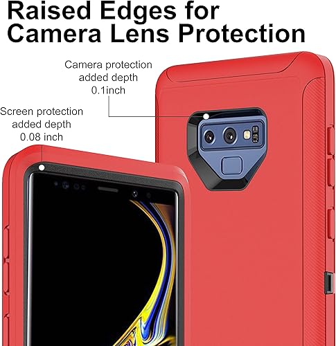 Miniatura 2 de Funda para Galaxy Note 9, Note 9 con protector de pantalla de TPU flexible autorreparable 2 unidades, 3 en 1, funda de protección resistente a