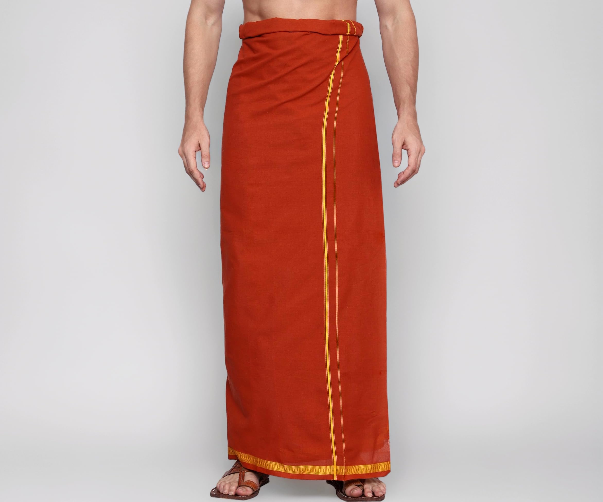 Gowri Tex Men's Cotton Colorful Lungi in Size 2 Mtrs Single Lungi- Pack Of 1