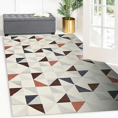 Fab Habitat Expert Weavers - Alfombra de lana india pura enganchada a mano para interiores, proporciona comodidad y belleza para el uso diario, Fab Habitat Expert Weavers - Alfombra de lana india pura enganchada a mano para interiores, proporciona comodidad y belleza para el uso diario,