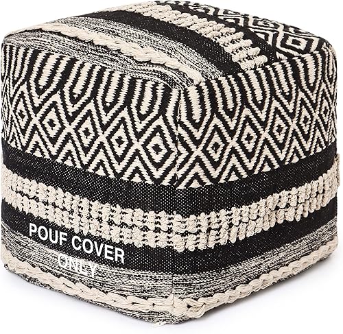 REDEARTH · Puf otomano sin rellenos, con textura, cubo de almacenamiento, puf, reposapiés para sala de estar, dormitorio, guardería, habitación de