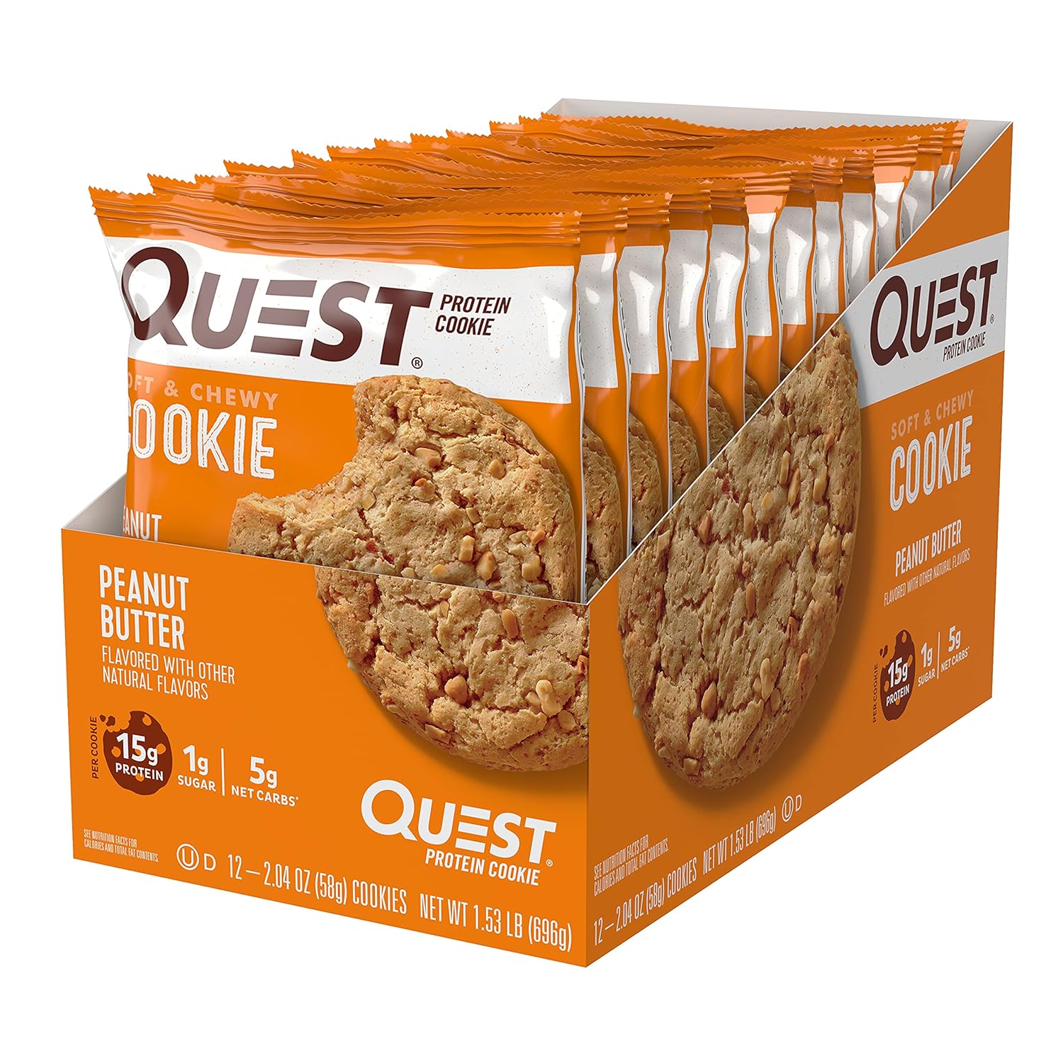 Quest Protein Cookie Peanut Butter 24 Count (12, 2 counts)