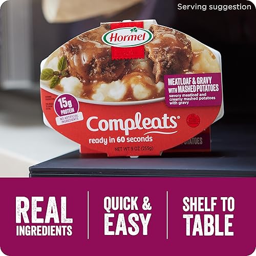 Miniatura 3 de HORMEL COMPLEATS - Molde de carne y salsa con puré de papas, de microondas, 9 onzas (paquete de 6)