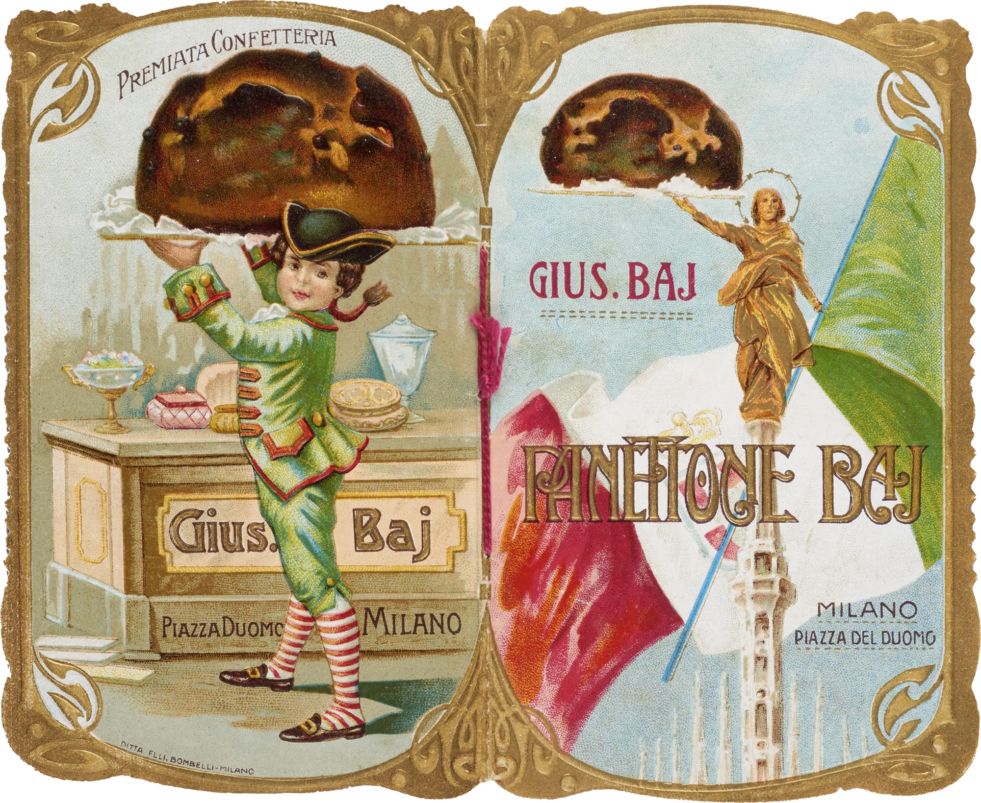 BAJ 1768 - Panettone antica Milano - Ricetta tradizionale 1 kg - Con libretto storico