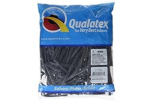 Qualatex 260Q Onyx Black Tying Balloons, 100-Count