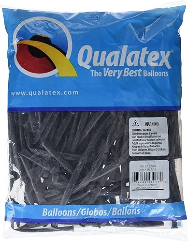 Pioneer Balloon Company 260Q globos de látex talla única Negro