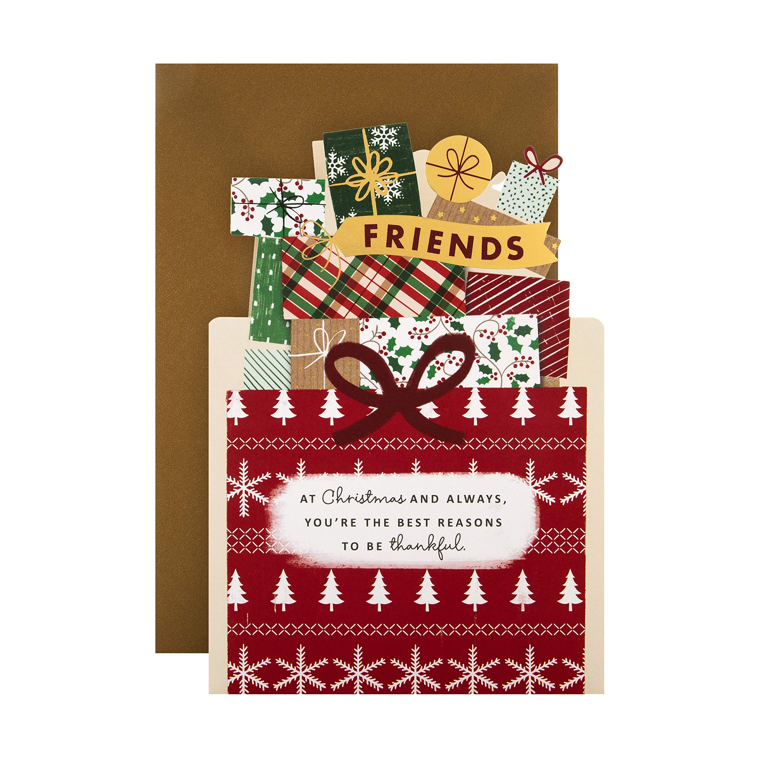 Hallmark Christmas Card for Friends - Contemporary Gifts Design