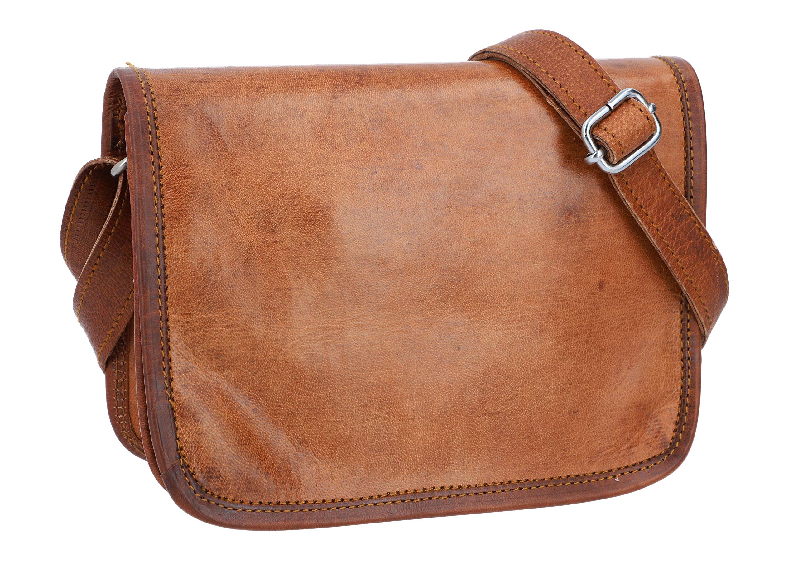 GustiLeder Nature Summer S Leather Handmade Handbag Purse Messenger Shoulder Cross Body Satchel Vintage City Leisure Bag Small Brown Unisex H32