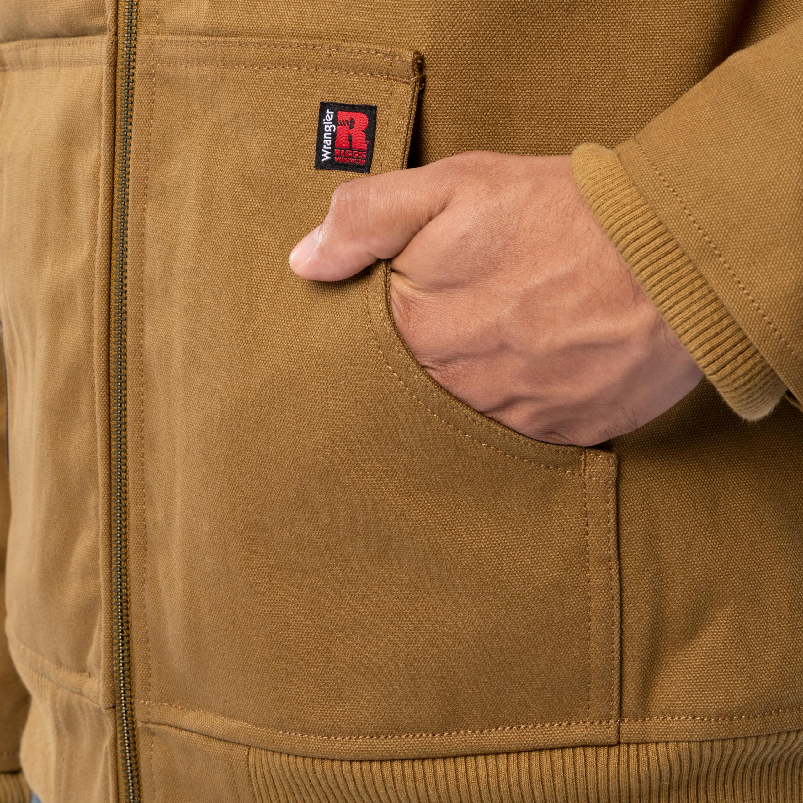 Wrangler Chaqueta Con Cremallera Completa Forrada de Sherpa de Pato Chaqueta Hombre