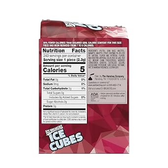 ICE BREAKERS Ice Cubes Bubble Breeze and Cinnamon Sugar Free Chewing Gum Bottles (6 Count, 40 Pieces)