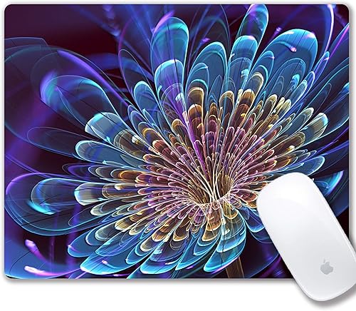Miniatura 7 de Alfombrilla de mouse con diseño de flores 3D, alfombrilla de mouse personalizada para computadora portátil, accesorios de decoración de oficina,