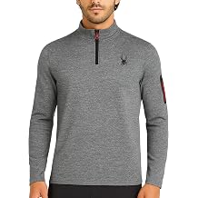 Spyder Men's Active Shirt - Quarter Zip Long Sleeve Performance Pullover - Lightweight Slim Fit Workout Shirt for Men S-XL