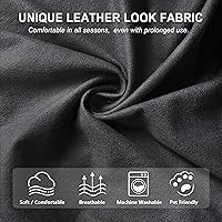 Vista 26 de Fundas para sillas reclinables con aspecto de cuero, funda elástica de 4 piezas, funda suave para silla reclinable, protector de muebles lavable