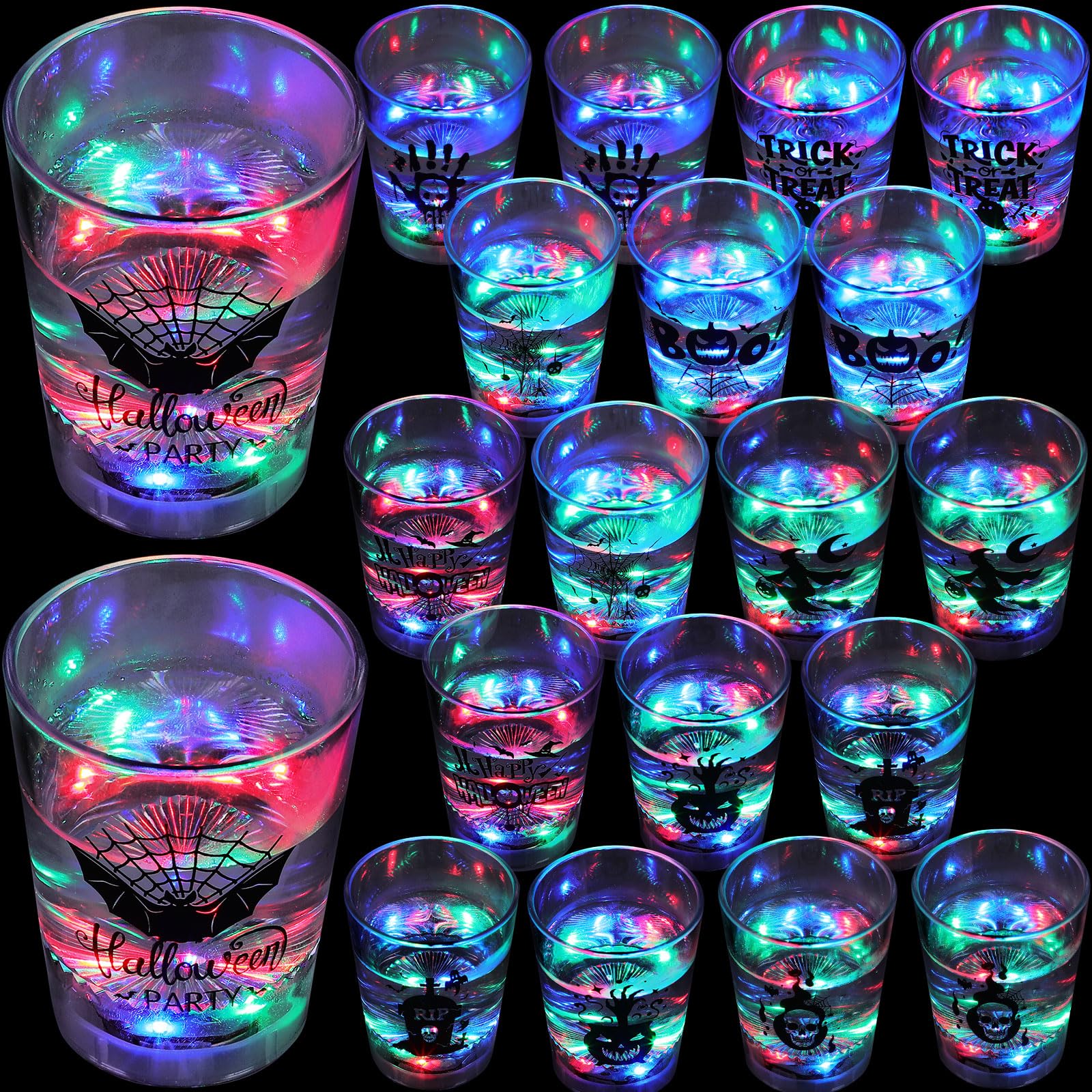 Mifoci Halloween Glow in the Dark Party Drinking Cups Light up Cups