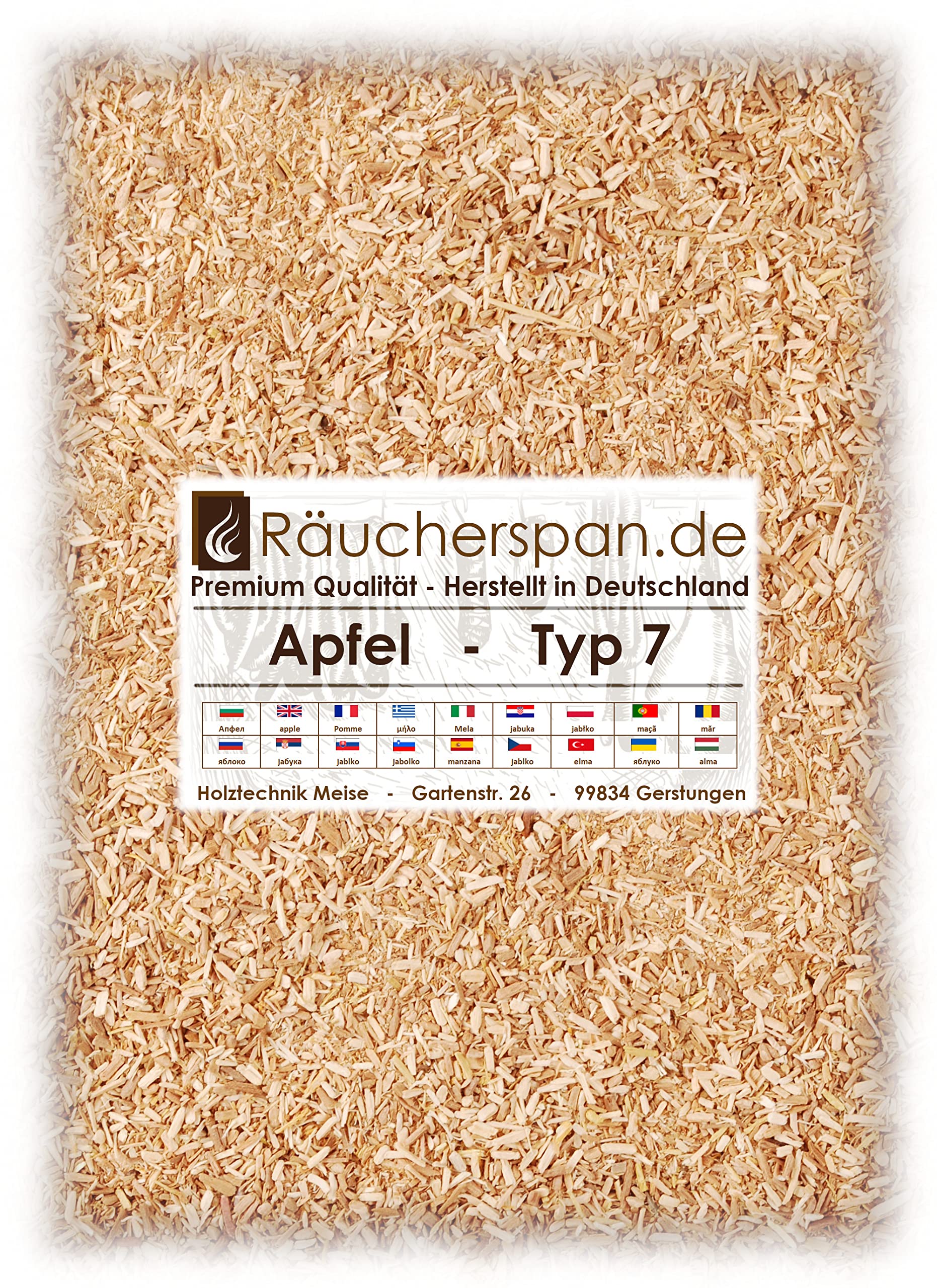 Räucherspäne 2kg Apfel Typ 7 von Räucherspan.de, Premium Qualität, Rauchstark
