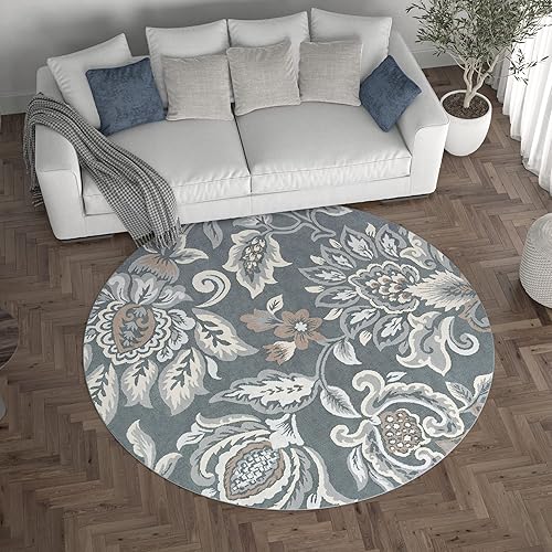 Miniatura 38 de Stella - Alfombra de pasillo de 2 x 8 pies, color crema, alfombra para pasillo, entrada interior, cocina o vestíbulo, alfombra floral - Alfombras