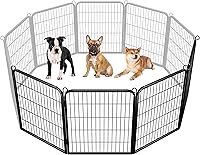 Vista 24 de Topeakmart Unleashed - Cerca portátil para mascotas de 24 pulgadas, 8 paneles, para perros pequeños, medianos y grandes, para uso en interiores