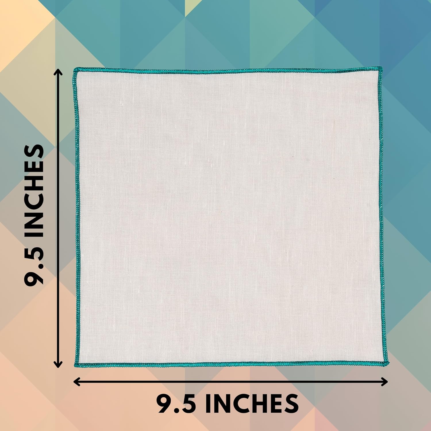 Pocket Square with Contrast Border Assorted Linen Pocket Squares