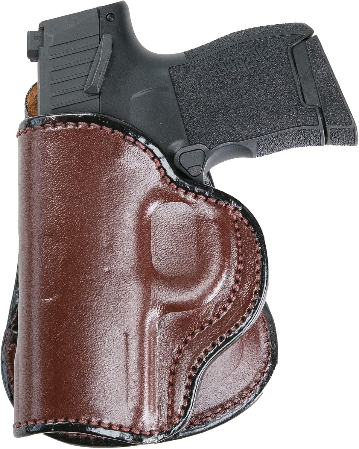 Maxx Carry Compatible with Leather Paddle OWB Gun Holster for SIG P365 Nitron Micro Compact 9mm, P365 SAS, P938