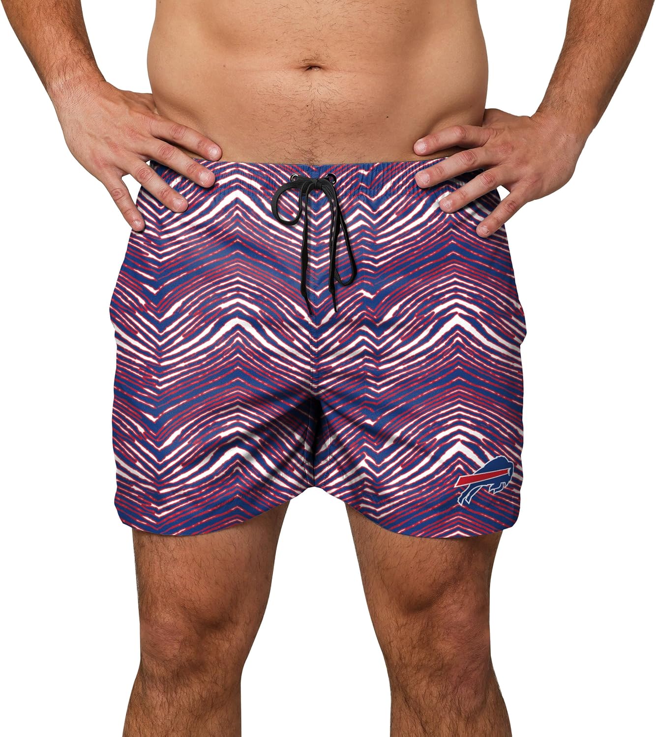 Zubaz NFL Men’s 5.5 Inch Swim Trunk, Official Licensed Football Gear, Quick Dry Boardshorts, Summer Beachwear