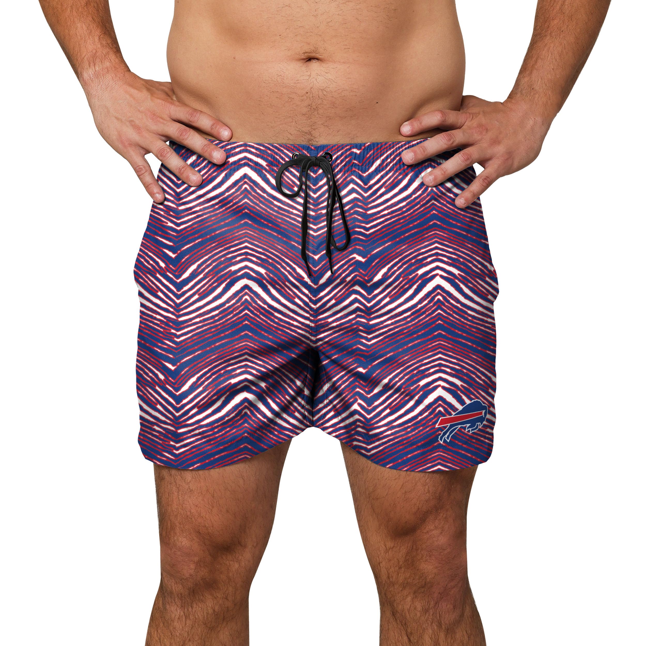 Zubaz Collab NFL Men's Buffalo Bills Exclusive 5.5 Inch Swim Trunk - Mens Extra Large Team Color
